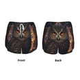 thumbnail image 3 of Salouo Classical Style Brown Owl Print Women's 2 in 1 Running Shorts Double-Layer Shorts Athletic Workout Gym Yoga Shorts Running Shorts for Women-X-Large, 3 of 7
