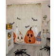 thumbnail image 4 of Funny Pumpkin Ghost Shower Curtain Set ，Waterproof Fabric Shower Curtains Boo Black Bat Halloween Vintage Linen Shower Curtains for Bathroom,Bathroom Decor 72"x72", 4 of 6