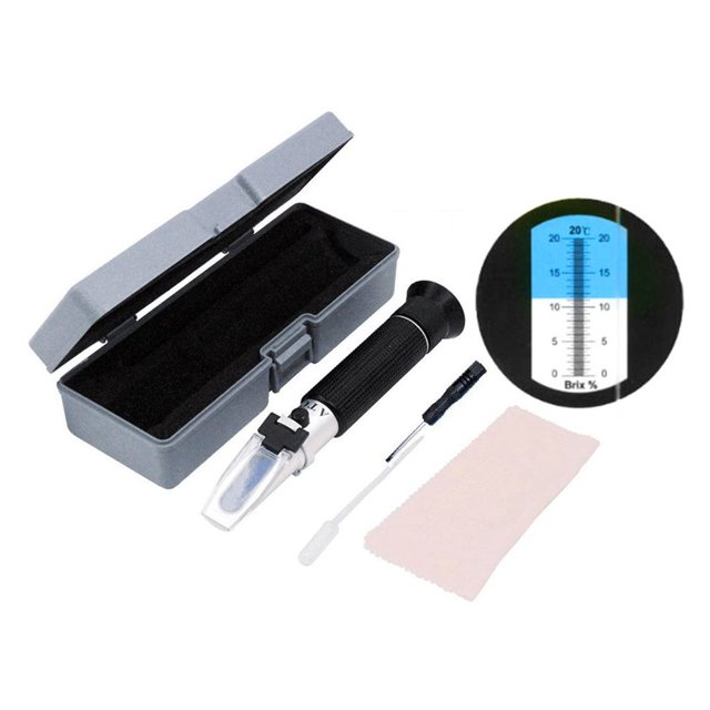 BJYX 0-20% Handheld Fruit Sugar Brix Refractometer Sweetness Saccharimeter Meters