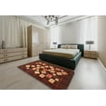 thumbnail image 4 of Ahgly Company Indoor Rectangle Abstract Chocolate Brown Oriental Area Rugs, 7' x 10', 4 of 6