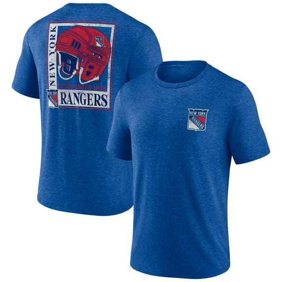 Men's Blue New York Rangers Earnest Will Tri-Blend T-Shirt