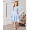 thumbnail image 6 of Arshiner Girl Tulle Dress Winter Long Sleeve Teen Girls Party Casual Dresses, 6 of 6