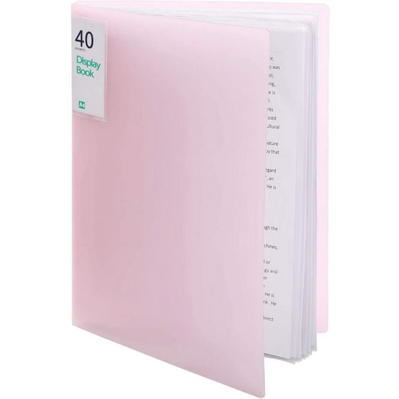 JIAIA Presentation Book Portfolio Folder, A4 Size, 40 Pocket, Assorted Colors