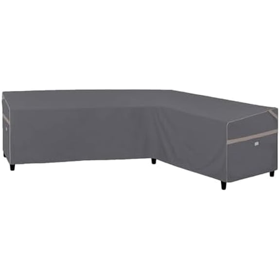 Heavy Duty Waterproof Patio Furniture Covers,Fade Resistant Outdoor Sofa Covers L-Shaped Right Facing Sofa Cover 104" L/83 R W X 33" D x 31" H Dark Grey$$Garden & Patio