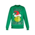 thumbnail image 6 of Dr. Seuss Men's & Big Men's The Grinch Smiley Graphic Sweatshirt, Sizes XS-3XL, 6 of 7