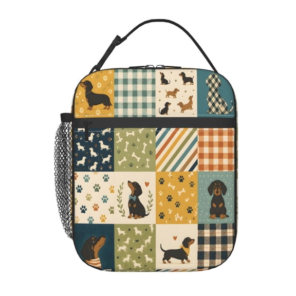 Dachshund Dog Lunch Bag Reusable Thermal Lunch Tote with Handle for Women and Men