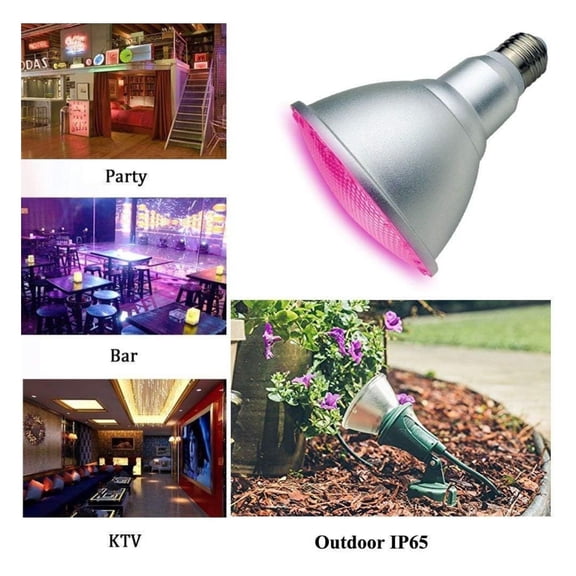 10W RGB LED PAR30 Spotlight, E27/E26 Color Changing Bulb - Outdoor Waterproof Flood Light with Remote Control for Party & Holiday Decor