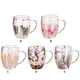 thumbnail image 4 of Billuyoard Taza de cristal de doble capa con flores decorativas, juegos de té, decoración, taza de cristal de doble pared, taza de café Utensilios de cocina tipo+4, 4 of 6