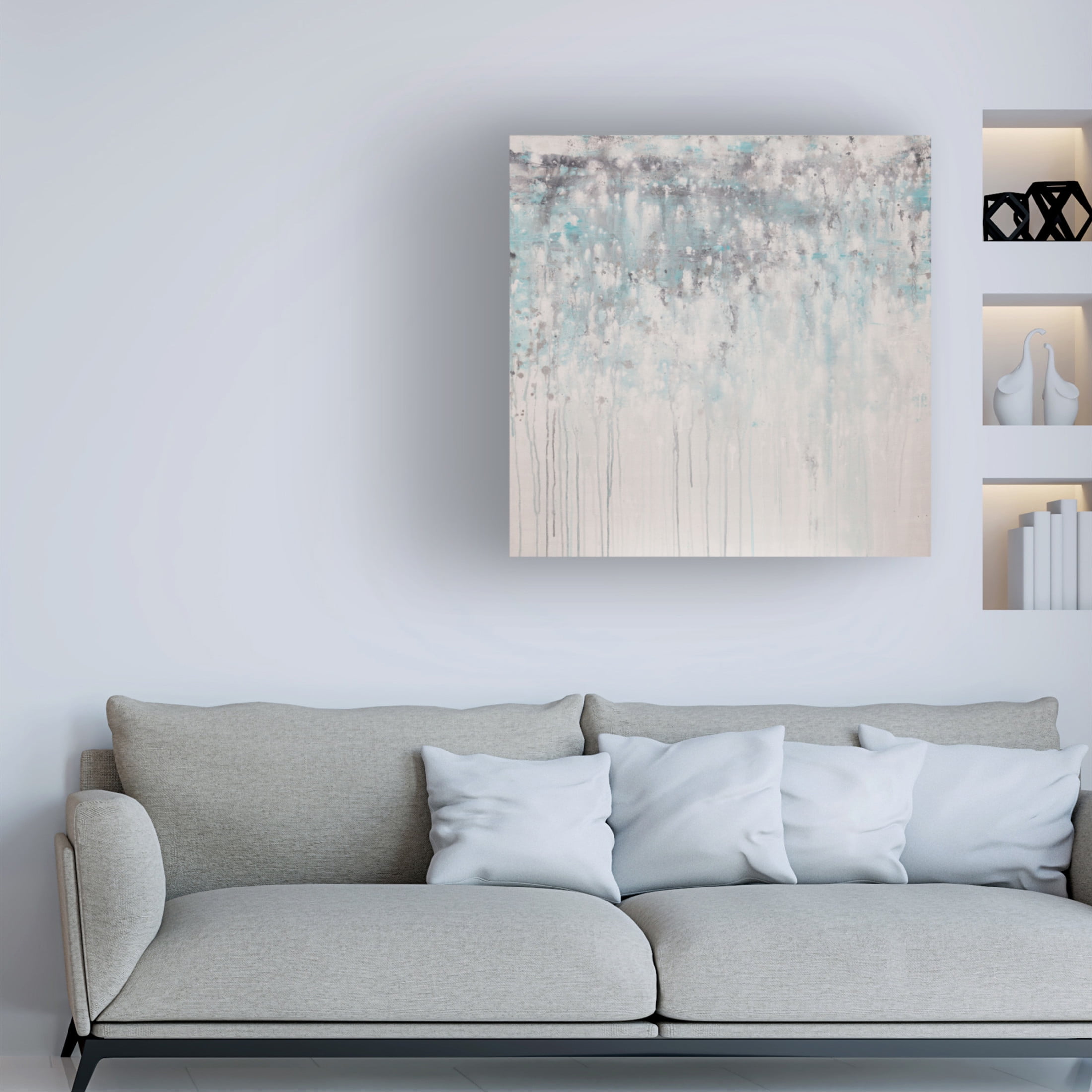 Canvas Wall Art - Hilary Winfield 'Lithosphere 207' Wall Art for Living Room, Bedroom, or Office Décor by Trademark Fine Art - 24 x 24 Inches