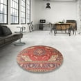 thumbnail image 4 of Ahgly Company Machine Washable Indoor Rectangle Traditional Fire Brick Red Area Rugs, 3' x 5', 4 of 7