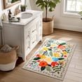 thumbnail image 4 of Joyfy Washable Floral Area Rug Non-Slip Soft Carpet with Rubber Backing for Living Room, Bedroom, Dining Room, Kids Nursery and Bedside Indoor Use, 4 of 7