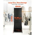 thumbnail image 2 of KFFKFF Standing Pegboard Display with Base Plate, 23.7 x 66 in Pegboard Stand with Wheels and 30 Hooks, Durable Steel Panel for Retail and Jewelry Shops, Black, 2 of 9