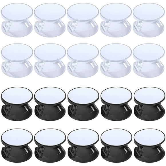 20 Pieces Sublimation Phone Holders Set Collapsible Phone Holders Phone Grip Blanks Self-Adhesive Sublimation Phone Holders for Smartphones and Tablets (Black and White)