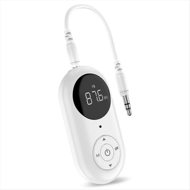Adaptador de Audio Inalámbrico , Transmisor Receptor Bluetooth con Micrófono, Pantalla LED de Música Estéreo HIFI AUX de 3,5 mm para PC de Automóvil