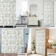 thumbnail image 6 of Sage Green Pastoral Flower Fabric Shower Curtain Farmhouse Washable Shower Curtains for Bathroom, Waterproof Bath Curtain with Hooks Home Decor 72x72in, 6 of 8