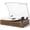 Walnut, variant on Vinyl Records Player Bluetooth with Bulit-in Speaker Vintage Record Player with USB Recording EQ Mode Support Belt-Driven 3-Speed Turntable AUX-in RCA Out, White