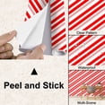 thumbnail image 4 of Peel and Stick Wallpaper Canvas Christmas Candy Cane Stripes Seamless Red White Popular Winter Holiday Modern Art Wall Mural Decor Self Adhesive and Removable 100in x 144in, 4 of 7