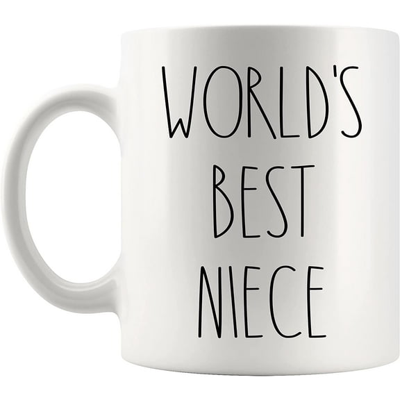 World's Best Niece Mug | Niece Rae Dunn Style Coffee Cup | Rae Dunn Inspired | The Best Niece Ever Coffee Mug | Niece Birthday Mug For Niece Coffee Mug Tea Cup 11oz
