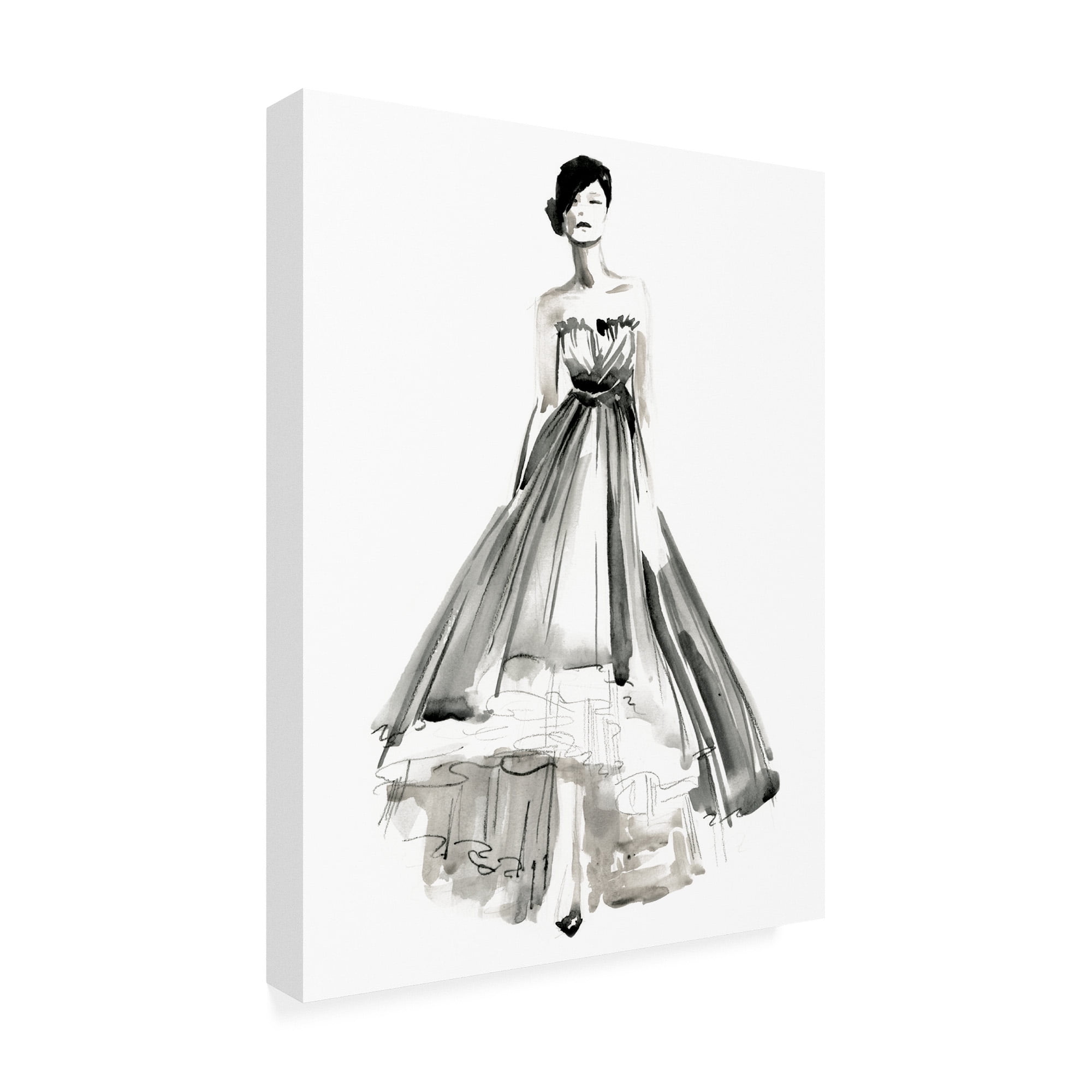 Trademark Fine Art 'Gestural Evening Gown II' Canvas Art by Jennifer Paxton Parker