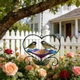 thumbnail image 5 of Comedero de hierro para pájaros | Comedero de jardín con forma de corazón y diseño floral | Comedero colgante para exteriores para decoración de jardín | Atrae aves silvestres, 5 of 5