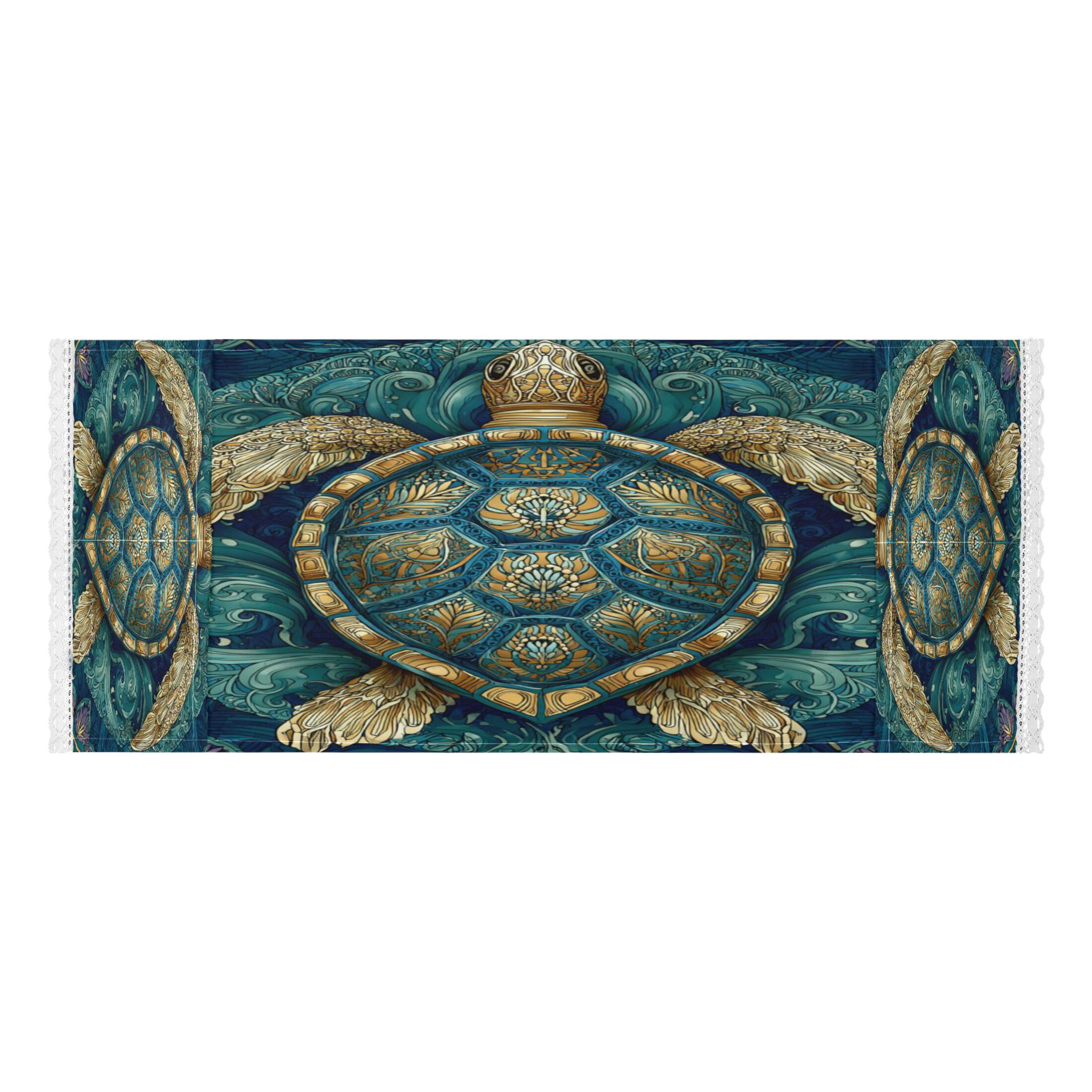 Wobogo Green Mandala Turtle Washing Machine Cover Dustproof Washer Dryer Cover Waterproof Laundry Room Decorative Protector