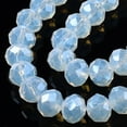 thumbnail image 2 of 1 strand Electroplate Glass Beads Strands Imitation Jade Beads Pearl Luster Plated Faceted Rondelle Light Blue 8x6mm Hole: 1mm 68~70pcs/strand 16 inch(40cm), 2 of 3