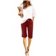 thumbnail image 4 of Pantalones Cortos de Sueño para Mujeres Suave Color Sólido Capris, Cordón de Cintura Elástica con Bolsillos para Pijamas de Salón, 4 of 7