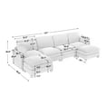 thumbnail image 2 of Modular Velvet U-Shaped Sectional Sofa - 2-Seat Deep Couch with 2 Lumbar Pillows, Plush Gray Upholstered Living Room Couch, 2 of 14