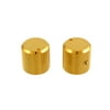 Allparts MK-3330 Metal Flat Top Knobs with Indicator, Gold