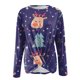 thumbnail image 5 of Pntutb Blusa de manga larga con cuello redondo y estampado navideño para mujer Pntutb Pntutb-820, 5 of 6