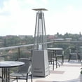 thumbnail image 3 of BizChair Patio Outdoor Heating-Silver Stainless Steel Pyramid 42,000 BTU Propane Heater with Wheels for Commercial & Residential Use, 3 of 13