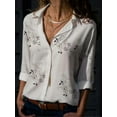 thumbnail image 3 of Blouse en Chiffon Élégante Grande Taille pour Femmes avec Col Rabattu - 2024 Tenue Décontractée et de Travail S-5TG, 3 of 5