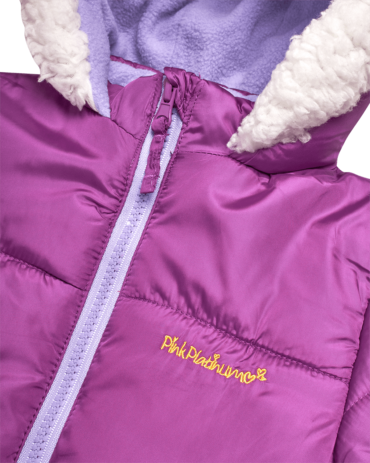 Pink Platinum One-Piece Puffer Winter, Snowsuit (Girl's)