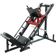 RitFit Leg Press Hack Squat Machine, Professional Adjustable Leg Press Machine for Home Gym with Linear Bearing and Weight Storage Posts, Full Lower Body Workout, Red