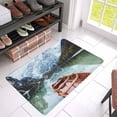 thumbnail image 3 of MKHERT Boat with Mountain and Alpine Lake Landscape Nature Theme Doormat Rug Home Decor Floor Mat Bath Mat 30x18 inch, 3 of 3