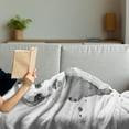 thumbnail image 3 of Feminine Soft Flannel Fleece Blanket, Portrait of Girl in Watercolor Painting Effect Femininity Theme Creative Modern, Cozy Plush for Indoor and Outdoor Use, 70" x 90", White Black, by Ambesonne, 3 of 5