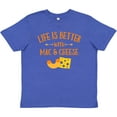 thumbnail image 3 of Inktastic Life's Better Mac & Cheese Youth T-Shirt, 3 of 5