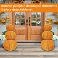 thumbnail image 5 of MInHoues Set of 3 Fall Pumpkin Decorative Ornaments Detachable, Tabletop for Autumn Home Decor Thanksgiving Party , 2x1ft, 5 of 10