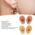 thumbnail image 4 of 2 Pair Silicone Ear Model, Left And Right Soft Flexible Model  Ear  Practice, Silicone Body Parts For Earring Jewelry Display, Acupuncture Teaching Tool, 4 of 8