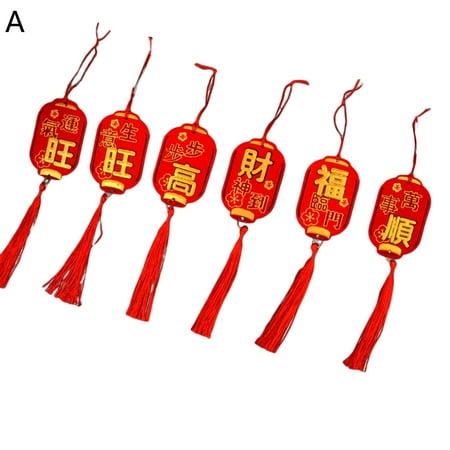 

WISTIC Festival Pendants 6Pcs Decorative Exquisite Ornamental Creative Potted Plants Mini Hanging Pendants