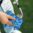 thumbnail image 4 of Golf Towels for Golf Bags For Men Women - Blue Maple Leaf 24x16in Absorbent Quick Drying Golf Towel for Cleaning Golf Ball Club Golf Bag Accessories with Carabiner, 4 of 8