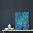 thumbnail image 5 of KLL Beautiful Blue Peacock Print Canvas Wall Art, Canvas Painting Prints Canvas Art Wall Decor Home Decoration for Living Room Bedroom Office, 5 of 6