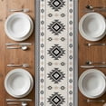 thumbnail image 4 of Gray Beige Boho Table Runner 72 Inches Long,Ethnic Tribe Southwestern Vintage Cotton Linen Table Runners Dresser Scarves,Decorative Fabric Tabletop Scarf Furniture Cover for Home Dinner Party 13"x72", 4 of 8