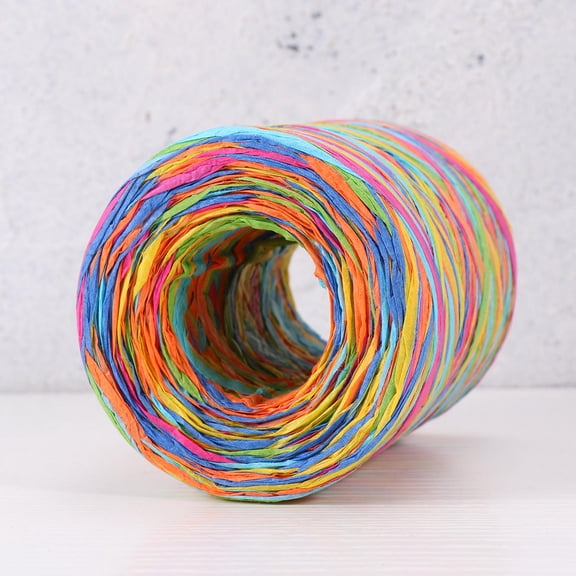BESTYASH Multi-Color Decorative Paper Ribbon Woven Rope for Crafts, Wall Hanging, Wrapping and Home Decoration