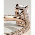 thumbnail image 2 of CAPRICARATS 3.00Ct Radiant Lab Grown Diamond Engagement Ring, Hidden Halo Pave Band, 10K Rose Gold, 2 of 6