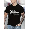 thumbnail image 1 of Men's Regular Fit Letter Print Round Neck Short Sleeve Tee, Casual Crew Neck T-Shirt for Daily Wear, Comfy Knitting Top for all Seasons, 1 of 7