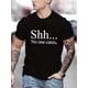 thumbnail image 1 of Camiseta de manga corta con cuello redondo y estampado de letras para hombre, corte regular, informal, cuello redondo, para uso diario, cómoda prenda de punto para todas las estaciones., 1 of 7