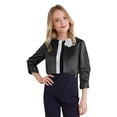 thumbnail image 1 of TiaoBug Kids Girls Sparkly Sequins Ruffled Short Coat - Birthday Party Wear Black 4, 1 of 5