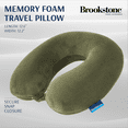 thumbnail image 2 of Brookstone Travel Neck Pillow Classic Snap Closure Soft Memory Foam Travel Pillow for Travelling, 2 of 5