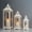 White, variant on JHY DESIGN Vintage Metal Candle Lanterns Decorative Outdoor Lantern, Set of 3 (Grey)